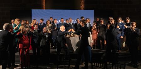 Brindis por el aniversario de la compañía con una nutrida representación de altos directivos del sector asegurador