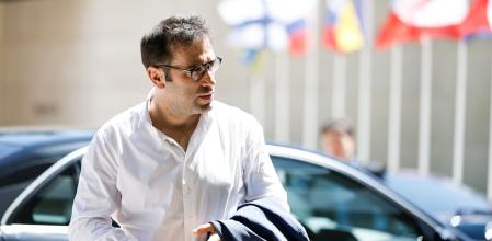 Carlos Cuerpo, ministro de Economía, durante la reunión del Eurogrupo la semana pasada