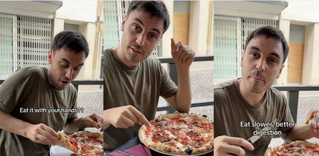 Las normas para comer pizza