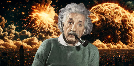 Una semana antes de morir, Einstein firmó una carta en contra de las armas nucleares.