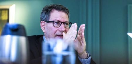 Robert D. Kaplan fotografiado ayer en la Fundación Ramón Areces de Madrid