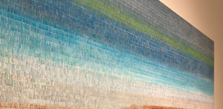 De seda azul medianoche” (Soledad Sevilla, 2018) en la exposición Ritmos, tramas, varibles, IVAM