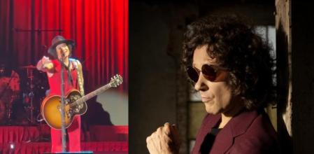 Enrique Bunbury abroncando a uno de los asistentes a-l concierto