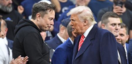 Elon Musk y Donald Trump, el pasado marzo durante un combate de boxeo&nbsp;