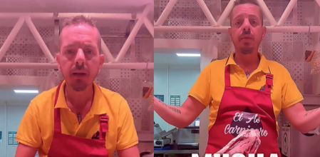 Un carnicero revela el efecto de los huesos de la carne.