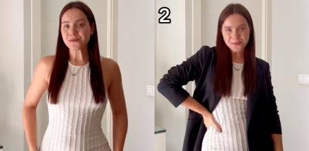 Andrea Dutrús enseña a llevar el vestido ceñido de una forma más cómoda