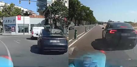 El Tesla protagonizó una escena de lo más comentada