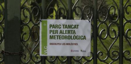 Parque cerrado por la alerta por lluvias, en València