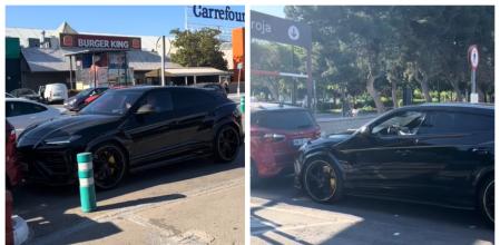 La maniobra de un hombre al volante de un Lamborghini Urus