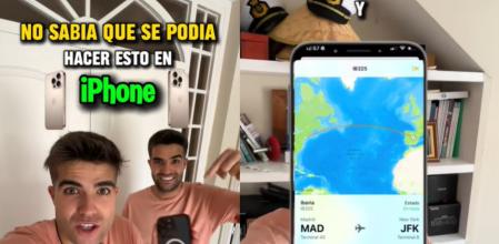 El truco del Iphone para mirar la información del vuelo.