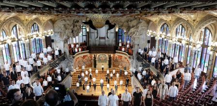 Making off de la fotografia de Jordi Bernadó amb motiu de la presentació de Catalunya, regió mundial de la gastronomia 