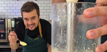 Un cocinero explica la receta para una mayonesa casera.