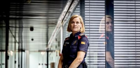 Montserrat Estruch, comisaria jefa de los Mossos en Barcelona, en las dependencias de la policía catalana enSant Andreu