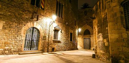 Barrio Gótico de Barcelona, a la noche