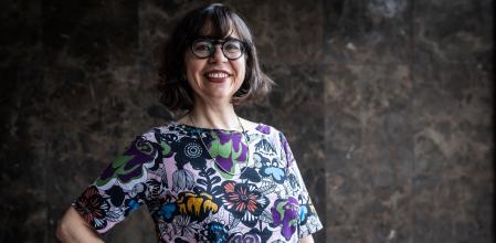 Mercedes Cebrián durante su visita a Barcelona para hablar de 'Estimada clientela'&nbsp;