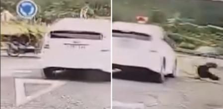 El terrible choque en una rotonda entre un coche que se salta el ceda el paso y una moto: “Tarda más en salir del coche que en frenar”