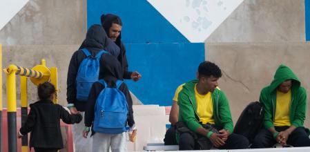 Dos niños entre las personas que desembarcaron el pasado 1 de agosto en Fuerteventura (Canarias)