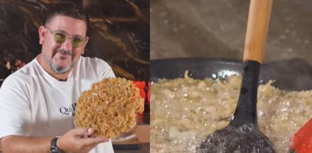 El chef Dani García, sobre la tortillita de camarones.