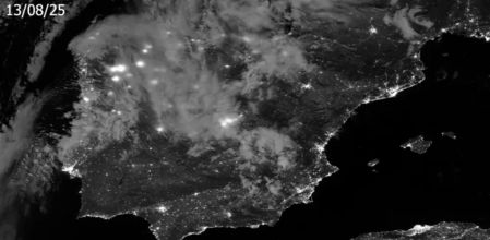 Imagen tomada el 13 de agosto por el satélite NOAA-20.