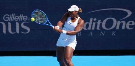 Taylor Townsend, con su firma homónima, durante un partido&nbsp;