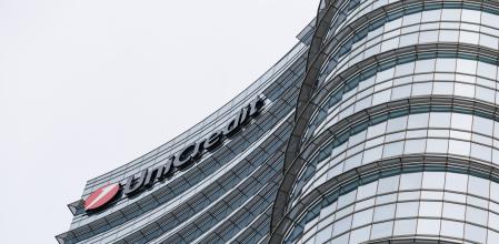The UniCredit SpA headquarters in Milan, Italy, on Monday, July 28, 2025. UniCredit raised its outlook for full-year profit and shareholder distributions, giving a boost to Chief Executive Officer Andrea Orcel after the failed bid for rival Banco BPM SpA. Photographer: Giuliano Berti/Bloomberg
