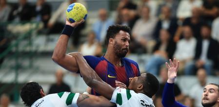 Tim N'Guessan fue uno de los más destacados del Barça con seis goles ante el Sporting
