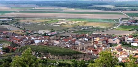 Imagen panorámica de Valtierra, en la Ribera de Navarra