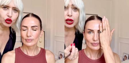 Pilar Lucas enseña a maquillar un ojo encapotado con la ayuda de Nieves Álvarez