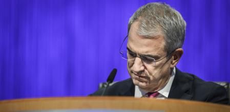 CEO Laurent Freixe attends a general shareholders meeting of Swiss food giant Nestle in Ecublens, near Lausanne, on April 16, 2025. (Photo by GABRIEL MONNET / AFP)
