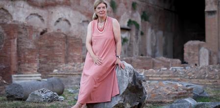 Claire Messud en una visita a Roma
