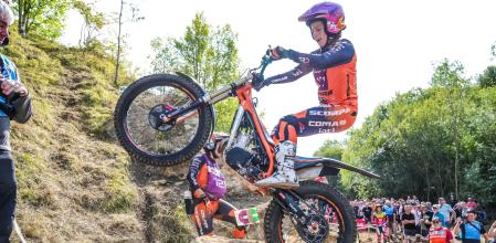 BERTA ABELLAN (25anys) campiona del mon de trial a l aire lliure trial de gran bretanya diumenge 07 setembre 2025 credit : PEP SEGALES