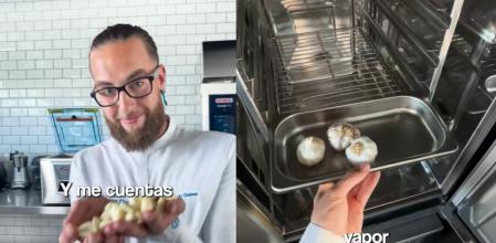 Un experto gastronómico explica el truco para pelar ajos.