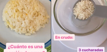 Una nutricionista explica cómo calcular el arroz según el estado.