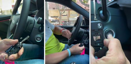 Kike, mecánico de Talleres Piba, explica un truco para arrancar el coche aunque la llave se haya quedado sin pila