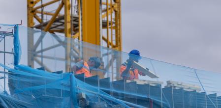 Trabajadores de la construcción en Barcelona