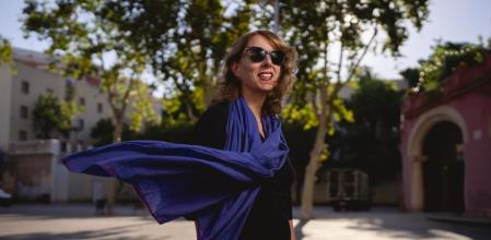 Entrevista a la dramaturga Victoria Szpunberg, flamante Premio Nacional de Literatura Dramática. 10 de septiembre de 2025. Foto: Joan Mateu Parra.