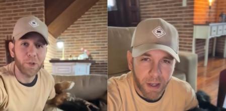 Lucas Otero en dos momentos del vídeo