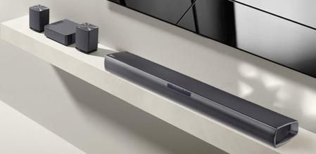 Disposición de los elementos de la barra de sonido.