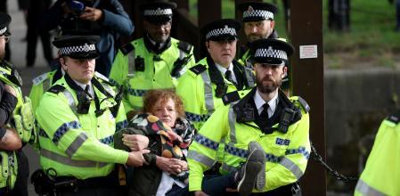 Acción de Palestine Action ante la Conferencia Anual del Labour en septiembre pasado&nbsp;