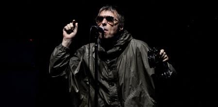 Liam Gallagher of British band Oasis, performs at the GNP Seguros stadium in Mexico City on September 12 2025. (Photo by Carl de Souza / AFP)