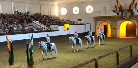 Espectáculo de caballos jerezanos.