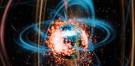Recreación de una fusión nuclear.