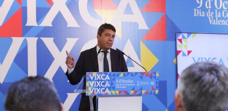 Carlos Mazón, durante la presentación de la campaña institucional del 9 d'Octubre.