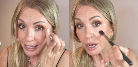 La maquilladora María Sánchez Marín enseña a aplicar correctamente el corrector en pieles maduras