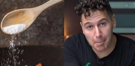 Un cocinero explica cómo solucionar un plato demasiado salado.