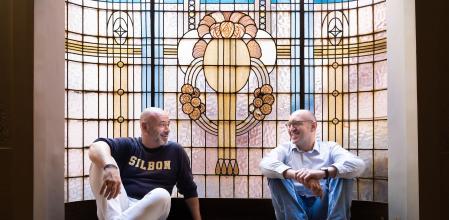 David Revelles I Jesus Martínez, periodistes i escriptors, a l'hotel Cuatro Naciones