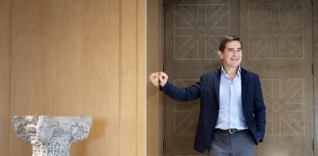 El presidente del BBVA, Carlos Torres, en la sede del BBVA en Barcelona