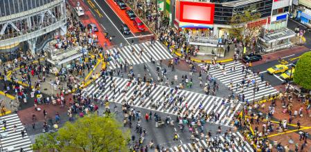 El cruce de Shibuya es uno de los puntos más singulares de Tokio