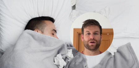 Una persona enferma descansando en su cama