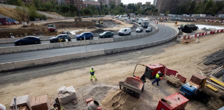 Vista de las obras del soterramiento de la carretera A-5, a 13 de octubre de 2025, en Madrid (España).